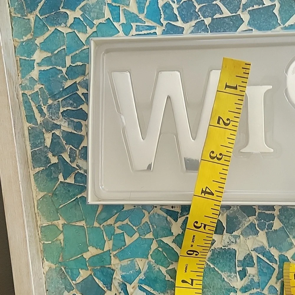 Pottery Barn Wish shadow box letters